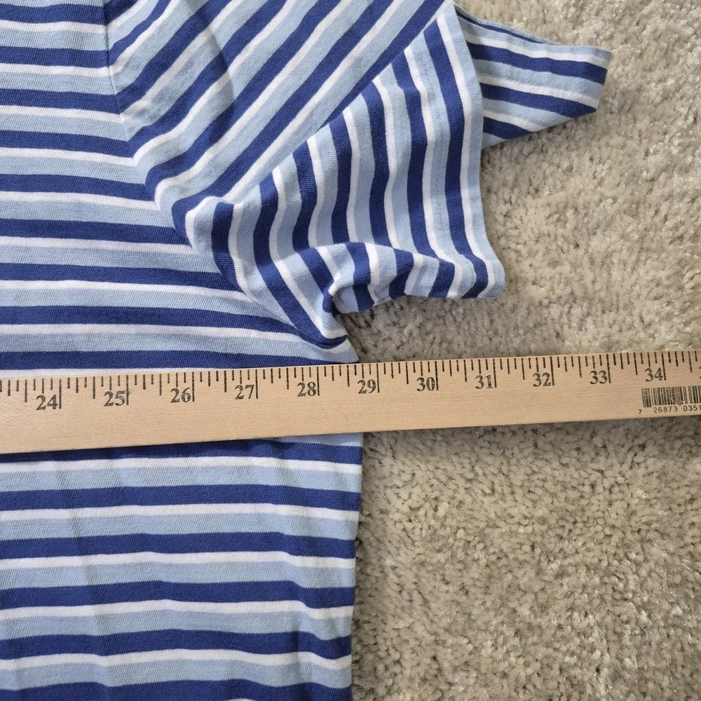 Polo Ralph Lauren Classic Fit Cotton Linen Polo Shirt Mens 2XL Blue Stripe New